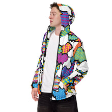 Men's CMYK Graffiti Clouds Zipped Windbreaker Hoodie 001 Athleisure Boxing Clouds Exclusive Graffiti Hip Hop Hoodies Jiu-Jitsu Judo Kick Boxing Mens MMA Muay Thai Running Streetwear