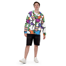 Men's CMYK Graffiti Clouds Zipped Windbreaker Hoodie 001 Athleisure Boxing Clouds Exclusive Graffiti Hip Hop Hoodies Jiu-Jitsu Judo Kick Boxing Mens MMA Muay Thai Running Streetwear