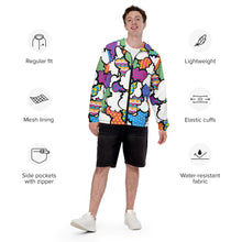 Men's CMYK Graffiti Clouds Zipped Windbreaker Hoodie 001 Athleisure Boxing Clouds Exclusive Graffiti Hip Hop Hoodies Jiu-Jitsu Judo Kick Boxing Mens MMA Muay Thai Running Streetwear