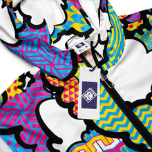 Men's CMYK Graffiti Clouds Zipped Windbreaker Hoodie 001 Athleisure Boxing Clouds Exclusive Graffiti Hip Hop Hoodies Jiu-Jitsu Judo Kick Boxing Mens MMA Muay Thai Running Streetwear