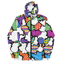 Men's CMYK Graffiti Clouds Zipped Windbreaker Hoodie 001 Athleisure Boxing Clouds Exclusive Graffiti Hip Hop Hoodies Jiu-Jitsu Judo Kick Boxing Mens MMA Muay Thai Running Streetwear