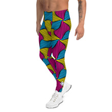 Men's Ankara Wax Print Athletic Leggings for Running, Gym, Jiu-Jitsu and MMA African Print Ankara Exclusive Leggings Mens Running Spats trousers