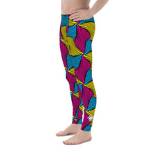 Men's Ankara Wax Print Athletic Leggings for Running, Gym, Jiu-Jitsu and MMA African Print Ankara Exclusive Leggings Mens Running Spats trousers