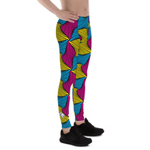 Men's Ankara Wax Print Athletic Leggings for Running, Gym, Jiu-Jitsu and MMA African Print Ankara Exclusive Leggings Mens Running Spats trousers