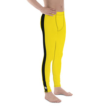 Mens Kill Bill and Game of Death Inspired Athletic Leggings: Perfect for Running, Gym, BJJ, and MMA BJJ Brazilian Jiu-Jitsu Bruce Lee Costume Exclusive Game of Death Halloween Kill Bill Leggings Mens No Gi Running Spats Tights