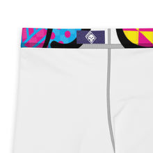 Men's CMYK Graffiti Clouds Pattern Athletic Leggings for Running, Gym, Jiu-Jitsu and MMA Athletic Leggings Boxing Clouds Exclusive Graffiti Hip Hop Jiu-Jitsu Judo Kick Boxing Mens MMA Running Streetwear