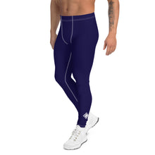 Men's Midnight Blue Athletic Leggings for Running, Gym, Jiu-Jitsu and MMA Exclusive Leggings Mens Solid Color Spats
