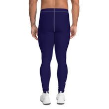 Men's Midnight Blue Athletic Leggings for Running, Gym, Jiu-Jitsu and MMA Exclusive Leggings Mens Solid Color Spats