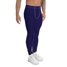 Men's Midnight Blue Athletic Leggings for Running, Gym, Jiu-Jitsu and MMA Exclusive Leggings Mens Solid Color Spats