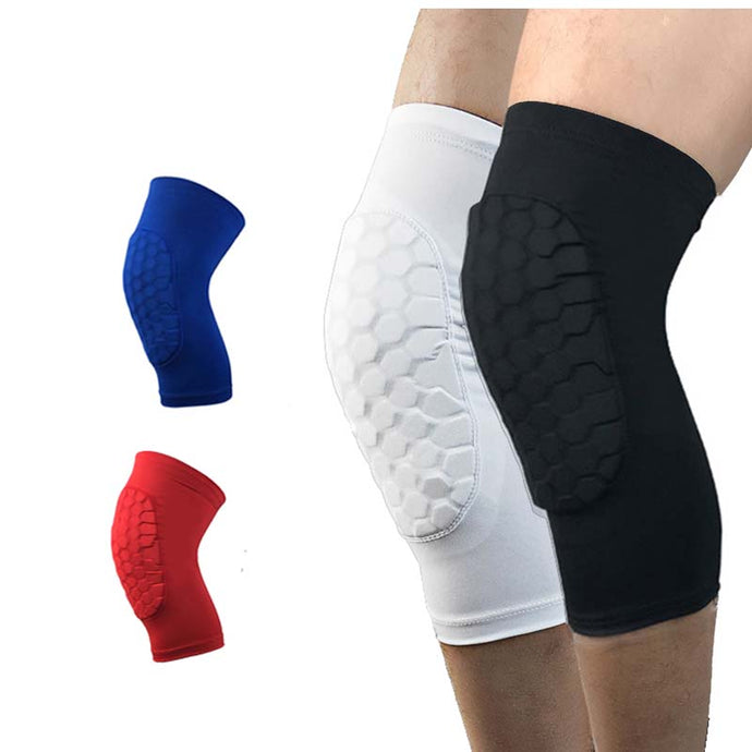 1Pc Knee pad/Short Leg Sleeve Honeycomb pattern - Great Calf Support Compression Equipment Knee Pads Protection