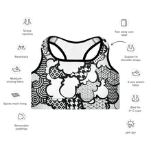 Stylish Women's Graffiti Clouds Padded Sports Bra - Perfect for Activewear and Fitness 001 BJJ Boxing Clouds Exclusive Judo Muay Thai Running Sports Bra Womens Wrestling