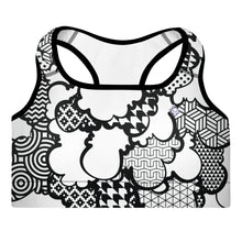 Stylish Women's Graffiti Clouds Padded Sports Bra - Perfect for Activewear and Fitness 001 BJJ Boxing Clouds Exclusive Judo Muay Thai Running Sports Bra Womens Wrestling