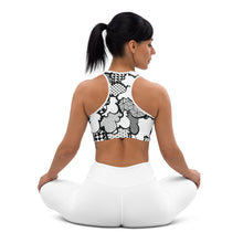 Stylish Women's Graffiti Clouds Padded Sports Bra - Perfect for Activewear and Fitness 001 BJJ Boxing Clouds Exclusive Judo Muay Thai Running Sports Bra Womens Wrestling
