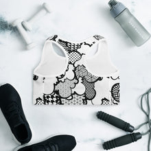 Stylish Women's Graffiti Clouds Padded Sports Bra - Perfect for Activewear and Fitness 001 BJJ Boxing Clouds Exclusive Judo Muay Thai Running Sports Bra Womens Wrestling