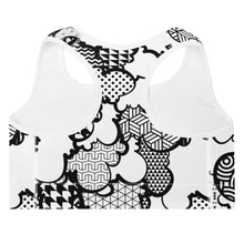 Stylish Women's Graffiti Clouds Padded Sports Bra - Perfect for Activewear and Fitness 001 BJJ Boxing Clouds Exclusive Judo Muay Thai Running Sports Bra Womens Wrestling