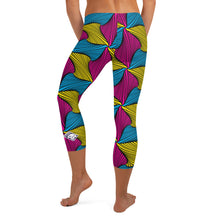 Women's Ankara Wax Print Capri Yoga Pants Workout Leggings For Jiu Jitsu 001 African Print Ankara Capri Capris Exclusive Leggings Running Spats Tights Womens