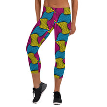 Women's Ankara Wax Print Capri Yoga Pants Workout Leggings For Jiu Jitsu 001 African Print Ankara Capri Capris Exclusive Leggings Running Spats Tights Womens