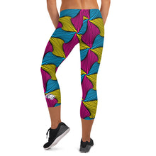 Women's Ankara Wax Print Capri Yoga Pants Workout Leggings For Jiu Jitsu 001 African Print Ankara Capri Capris Exclusive Leggings Running Spats Tights Womens