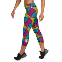 Women's Ankara Wax Print Capri Yoga Pants Workout Leggings For Jiu Jitsu 001 African Print Ankara Capri Capris Exclusive Leggings Running Spats Tights Womens