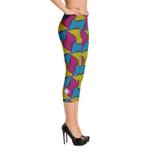 Women's Ankara Wax Print Capri Yoga Pants Workout Leggings For Jiu Jitsu 001 African Print Ankara Capri Capris Exclusive Leggings Running Spats Tights Womens