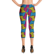 Women's Ankara Wax Print Capri Yoga Pants Workout Leggings For Jiu Jitsu 001 African Print Ankara Capri Capris Exclusive Leggings Running Spats Tights Womens