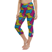 Women's Ankara Wax Print High Waist Capri Yoga Pants Workout Leggings For Jiu Jitsu 001 African Print Ankara Capri Capris Exclusive Leggings Running Spats Tights Womens