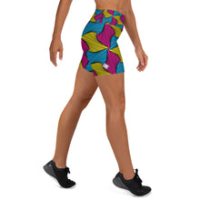 Women's Ankara Wax Print Yoga Shorts 001 African Print Ankara Exclusive Leggings Running Shorts Spats Tights Womens