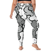 Women's Black and White Graffiti Clouds High Waist Yoga Pants Workout Leggings For Jiu Jitsu 001 Athleisure Boxing Clouds Exclusive Graffiti Hip Hop Jiu-Jitsu Judo Kick Boxing Leggings MMA Running Streetwear Tights Womens Yoga Yoga Pants