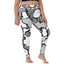 Women's Black and White Graffiti Clouds High Waist Yoga Pants Workout Leggings For Jiu Jitsu 001 Athleisure Boxing Clouds Exclusive Graffiti Hip Hop Jiu-Jitsu Judo Kick Boxing Leggings MMA Running Streetwear Tights Womens Yoga Yoga Pants