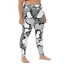 Women's Black and White Graffiti Clouds High Waist Yoga Pants Workout Leggings For Jiu Jitsu 001 Athleisure Boxing Clouds Exclusive Graffiti Hip Hop Jiu-Jitsu Judo Kick Boxing Leggings MMA Running Streetwear Tights Womens Yoga Yoga Pants