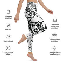 Women's Black and White Graffiti Clouds High Waist Yoga Pants Workout Leggings For Jiu Jitsu 001 Athleisure Boxing Clouds Exclusive Graffiti Hip Hop Jiu-Jitsu Judo Kick Boxing Leggings MMA Running Streetwear Tights Womens Yoga Yoga Pants