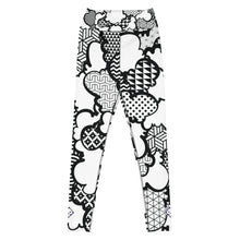 Women's Black and White Graffiti Clouds High Waist Yoga Pants Workout Leggings For Jiu Jitsu 001 Athleisure Boxing Clouds Exclusive Graffiti Hip Hop Jiu-Jitsu Judo Kick Boxing Leggings MMA Running Streetwear Tights Womens Yoga Yoga Pants