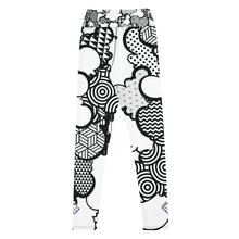 Women's Black and White Graffiti Clouds High Waist Yoga Pants Workout Leggings For Jiu Jitsu 001 Athleisure Boxing Clouds Exclusive Graffiti Hip Hop Jiu-Jitsu Judo Kick Boxing Leggings MMA Running Streetwear Tights Womens Yoga Yoga Pants