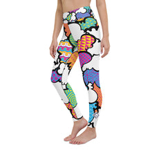 Women's CMYK Graffiti Clouds High Waist Yoga Pants Workout Leggings For Jiu Jitsu 001 Athleisure Boxing Clouds Exclusive Graffiti Hip Hop Jiu-Jitsu Judo Kick Boxing Leggings MMA Running Streetwear Tights Womens Yoga Yoga Pants