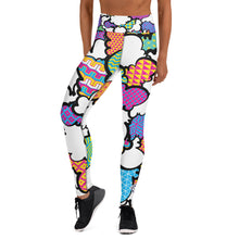 Women's CMYK Graffiti Clouds High Waist Yoga Pants Workout Leggings For Jiu Jitsu 001 Athleisure Boxing Clouds Exclusive Graffiti Hip Hop Jiu-Jitsu Judo Kick Boxing Leggings MMA Running Streetwear Tights Womens Yoga Yoga Pants