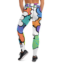 Women's CMYK Graffiti Clouds High Waist Yoga Pants Workout Leggings For Jiu Jitsu 001 Athleisure Boxing Clouds Exclusive Graffiti Hip Hop Jiu-Jitsu Judo Kick Boxing Leggings MMA Running Streetwear Tights Womens Yoga Yoga Pants