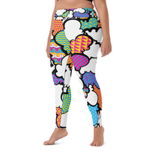 Women's CMYK Graffiti Clouds High Waist Yoga Pants Workout Leggings For Jiu Jitsu 001 Athleisure Boxing Clouds Exclusive Graffiti Hip Hop Jiu-Jitsu Judo Kick Boxing Leggings MMA Running Streetwear Tights Womens Yoga Yoga Pants