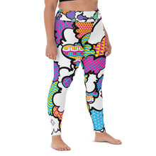Women's CMYK Graffiti Clouds High Waist Yoga Pants Workout Leggings For Jiu Jitsu 001 Athleisure Boxing Clouds Exclusive Graffiti Hip Hop Jiu-Jitsu Judo Kick Boxing Leggings MMA Running Streetwear Tights Womens Yoga Yoga Pants