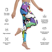 Women's CMYK Graffiti Clouds High Waist Yoga Pants Workout Leggings For Jiu Jitsu 001 Athleisure Boxing Clouds Exclusive Graffiti Hip Hop Jiu-Jitsu Judo Kick Boxing Leggings MMA Running Streetwear Tights Womens Yoga Yoga Pants