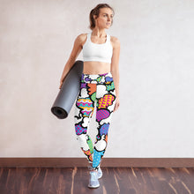 Women's CMYK Graffiti Clouds High Waist Yoga Pants Workout Leggings For Jiu Jitsu 001 Athleisure Boxing Clouds Exclusive Graffiti Hip Hop Jiu-Jitsu Judo Kick Boxing Leggings MMA Running Streetwear Tights Womens Yoga Yoga Pants