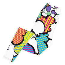 Women's CMYK Graffiti Clouds High Waist Yoga Pants Workout Leggings For Jiu Jitsu 001 Athleisure Boxing Clouds Exclusive Graffiti Hip Hop Jiu-Jitsu Judo Kick Boxing Leggings MMA Running Streetwear Tights Womens Yoga Yoga Pants