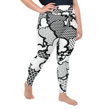 Women's Black and White Graffiti Clouds Plus Size Yoga Pants Workout Leggings For Jiu Jitsu 001 Athleisure Boxing Clouds Exclusive Graffiti Hip Hop Jiu-Jitsu Judo Kick Boxing Leggings MMA No Gi Plus Size Running Tights Womens