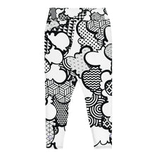 Women's Black and White Graffiti Clouds Plus Size Yoga Pants Workout Leggings For Jiu Jitsu 001 Athleisure Boxing Clouds Exclusive Graffiti Hip Hop Jiu-Jitsu Judo Kick Boxing Leggings MMA No Gi Plus Size Running Tights Womens