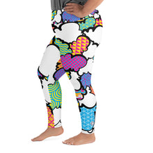 Women's CMYK Graffiti Clouds Plus Size Yoga Pants Workout Leggings For Jiu Jitsu 001 Athleisure Boxing Clouds Exclusive Graffiti Hip Hop Jiu-Jitsu Judo Kick Boxing Leggings MMA Plus Size Running Tights Womens Yoga Yoga Pants