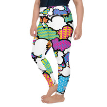 Women's CMYK Graffiti Clouds Plus Size Yoga Pants Workout Leggings For Jiu Jitsu 001 Athleisure Boxing Clouds Exclusive Graffiti Hip Hop Jiu-Jitsu Judo Kick Boxing Leggings MMA Plus Size Running Tights Womens Yoga Yoga Pants