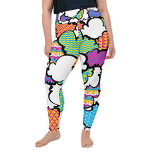 Women's CMYK Graffiti Clouds Plus Size Yoga Pants Workout Leggings For Jiu Jitsu 001 Athleisure Boxing Clouds Exclusive Graffiti Hip Hop Jiu-Jitsu Judo Kick Boxing Leggings MMA Plus Size Running Tights Womens Yoga Yoga Pants
