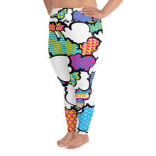 Women's CMYK Graffiti Clouds Plus Size Yoga Pants Workout Leggings For Jiu Jitsu 001 Athleisure Boxing Clouds Exclusive Graffiti Hip Hop Jiu-Jitsu Judo Kick Boxing Leggings MMA Plus Size Running Tights Womens Yoga Yoga Pants
