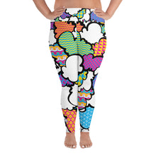 Women's CMYK Graffiti Clouds Plus Size Yoga Pants Workout Leggings For Jiu Jitsu 001 Athleisure Boxing Clouds Exclusive Graffiti Hip Hop Jiu-Jitsu Judo Kick Boxing Leggings MMA Plus Size Running Tights Womens Yoga Yoga Pants