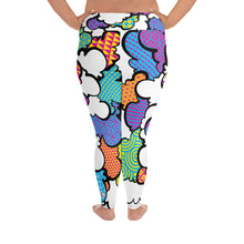 Women's CMYK Graffiti Clouds Plus Size Yoga Pants Workout Leggings For Jiu Jitsu 001 Athleisure Boxing Clouds Exclusive Graffiti Hip Hop Jiu-Jitsu Judo Kick Boxing Leggings MMA Plus Size Running Tights Womens Yoga Yoga Pants