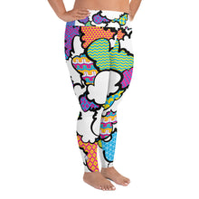 Women's CMYK Graffiti Clouds Plus Size Yoga Pants Workout Leggings For Jiu Jitsu 001 Athleisure Boxing Clouds Exclusive Graffiti Hip Hop Jiu-Jitsu Judo Kick Boxing Leggings MMA Plus Size Running Tights Womens Yoga Yoga Pants
